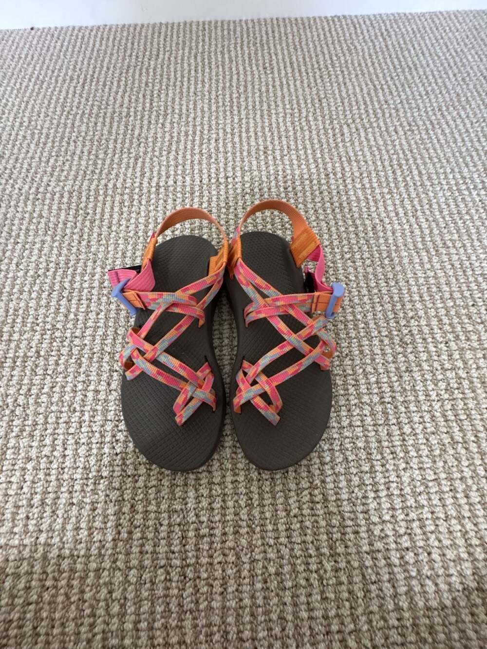 Chaco Women's Multicolor Strappy Sport Sandals - Pink, Orange, Blue